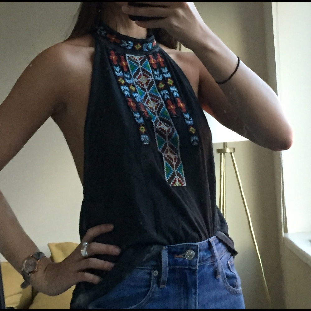 VINTAGE Urban Outfitters Beaded Halter Top